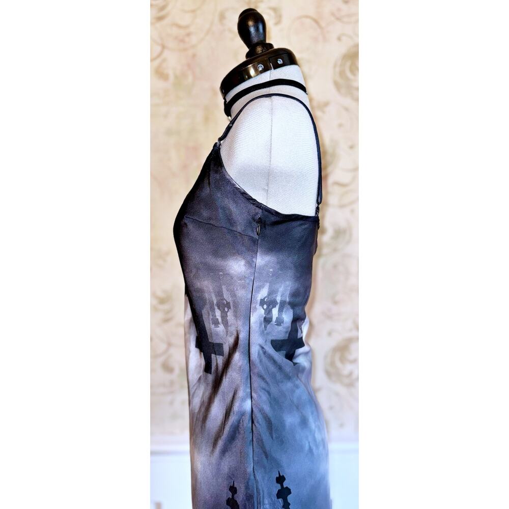 Dolls Kill Widow The Devil Decides Graveyard Midi Cami Dress XS Whimsigoth Punk - Picture 12 of 16